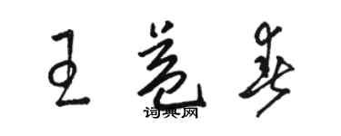 骆恒光王益春草书个性签名怎么写