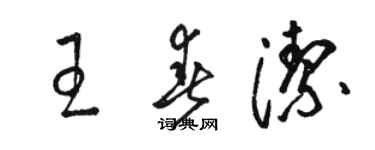 骆恒光王春洁草书个性签名怎么写