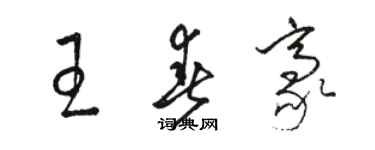 骆恒光王春豪草书个性签名怎么写