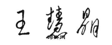 骆恒光王慧晶草书个性签名怎么写
