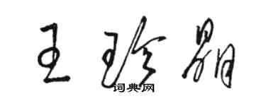 骆恒光王珍晶草书个性签名怎么写