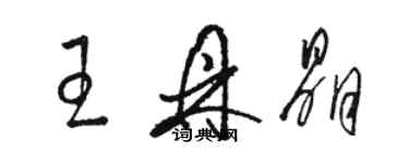 骆恒光王鼎晶草书个性签名怎么写