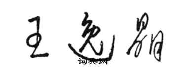 骆恒光王逸晶草书个性签名怎么写