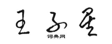 骆恒光王子星草书个性签名怎么写