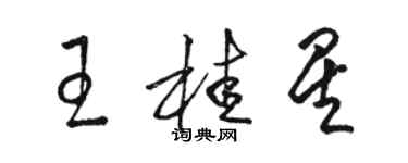 骆恒光王桂星草书个性签名怎么写