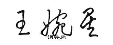 骆恒光王婉星草书个性签名怎么写