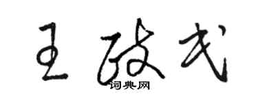 骆恒光王政民草书个性签名怎么写