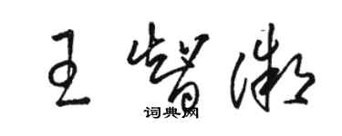 骆恒光王智微草书个性签名怎么写