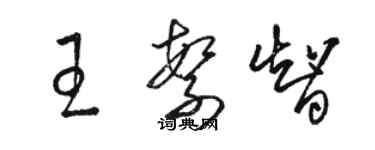 骆恒光王繁智草书个性签名怎么写