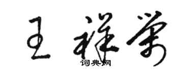 骆恒光王祥荣草书个性签名怎么写