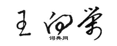 骆恒光王向荣草书个性签名怎么写