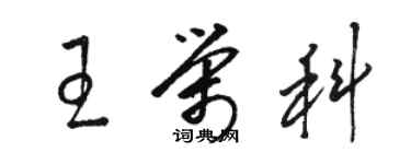 骆恒光王荣科草书个性签名怎么写