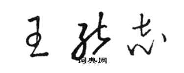 骆恒光王能志草书个性签名怎么写
