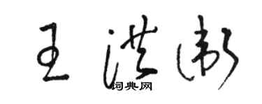 骆恒光王洪卫草书个性签名怎么写