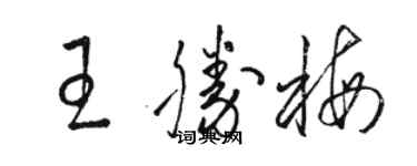 骆恒光王胜梅草书个性签名怎么写