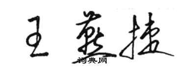 骆恒光王燕捷草书个性签名怎么写