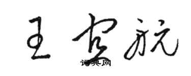 骆恒光王宜航草书个性签名怎么写