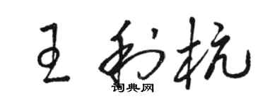 骆恒光王利杭草书个性签名怎么写