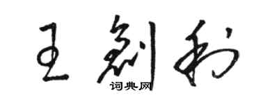 骆恒光王创利草书个性签名怎么写