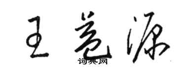 骆恒光王益源草书个性签名怎么写