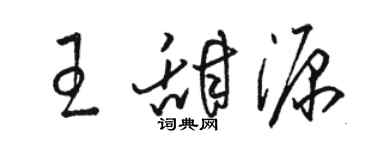 骆恒光王甜源草书个性签名怎么写