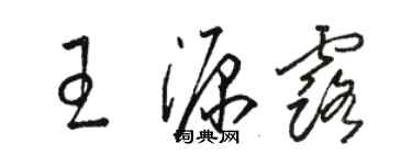 骆恒光王源露草书个性签名怎么写