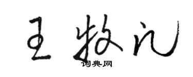 骆恒光王牧凡草书个性签名怎么写