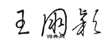 骆恒光王朋颖草书个性签名怎么写