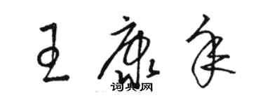骆恒光王康年草书个性签名怎么写