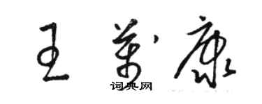骆恒光王万康草书个性签名怎么写