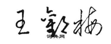 骆恒光王欢梅草书个性签名怎么写