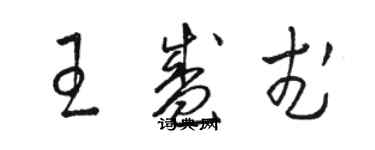 骆恒光王盛武草书个性签名怎么写