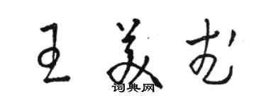 骆恒光王美武草书个性签名怎么写