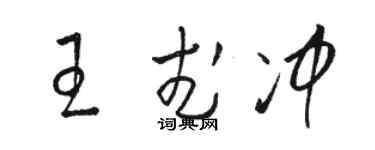 骆恒光王武冲草书个性签名怎么写