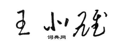 骆恒光王北雄草书个性签名怎么写