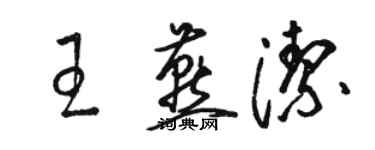 骆恒光王燕洁草书个性签名怎么写