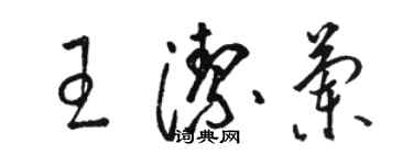 骆恒光王洁兰草书个性签名怎么写