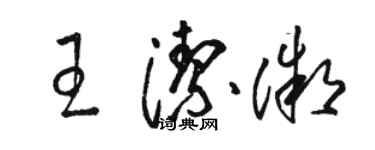 骆恒光王洁微草书个性签名怎么写
