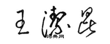 骆恒光王洁昆草书个性签名怎么写