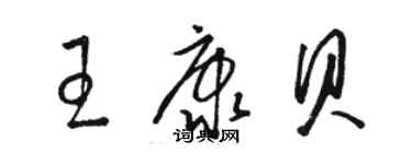 骆恒光王康贝草书个性签名怎么写