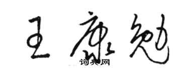 骆恒光王康勉草书个性签名怎么写