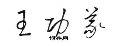 骆恒光王功义草书个性签名怎么写
