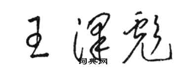 骆恒光王泽彪草书个性签名怎么写