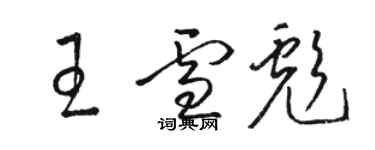 骆恒光王雪彪草书个性签名怎么写