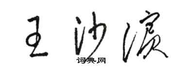 骆恒光王沙滨草书个性签名怎么写