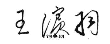 骆恒光王滨羽草书个性签名怎么写