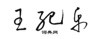 骆恒光王纪乐草书个性签名怎么写