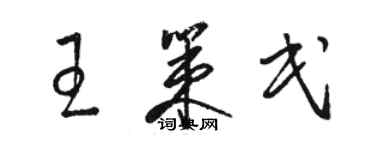 骆恒光王策民草书个性签名怎么写