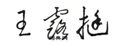 骆恒光王露挺草书个性签名怎么写