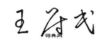 骆恒光王尉民草书个性签名怎么写